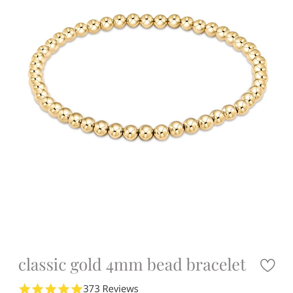 E Newton Gold filled 4mm Beaded Bracelet extends $62